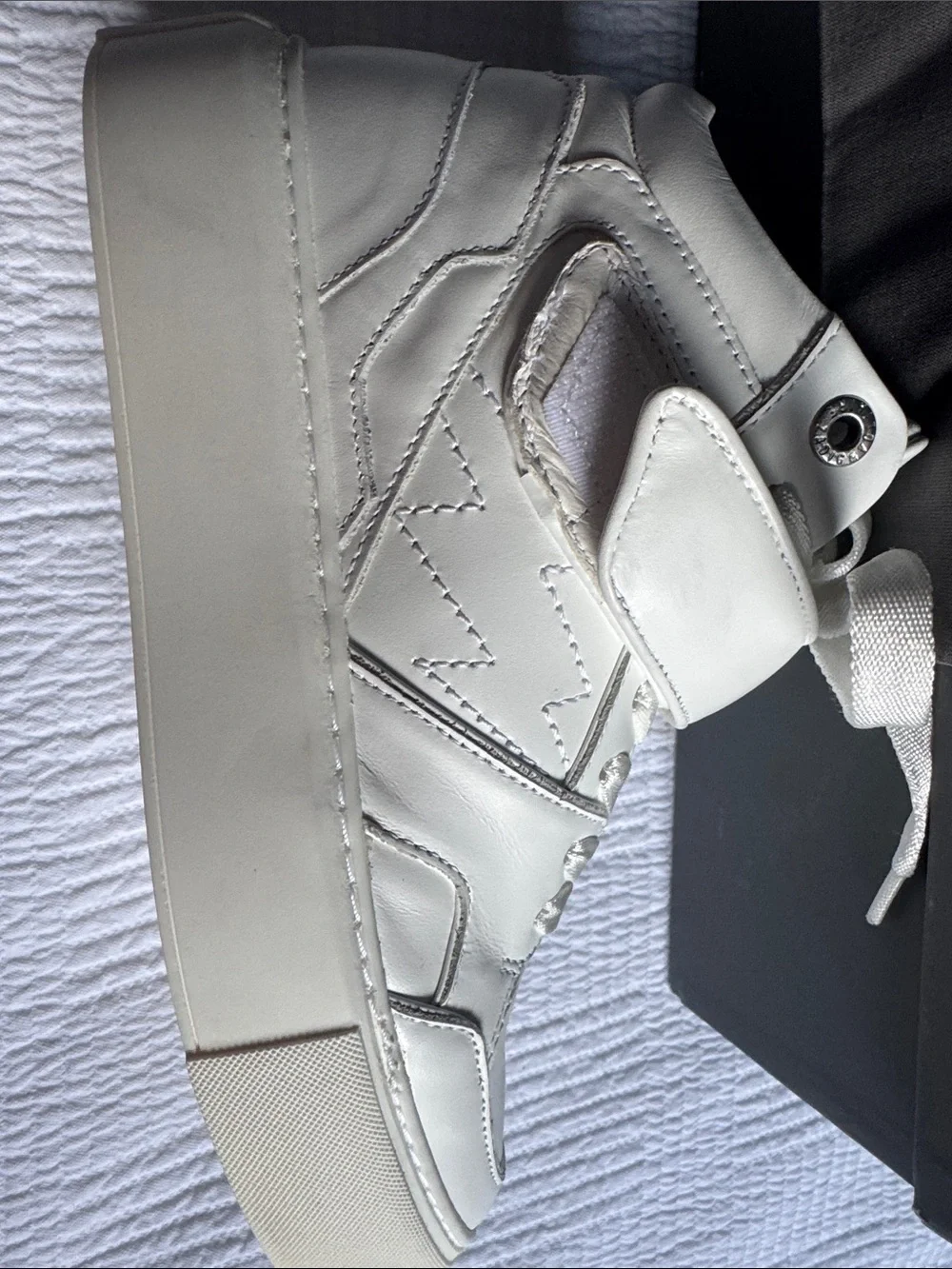 Zadig & Voltaire White womens  High-Top Sneaker with Strap
